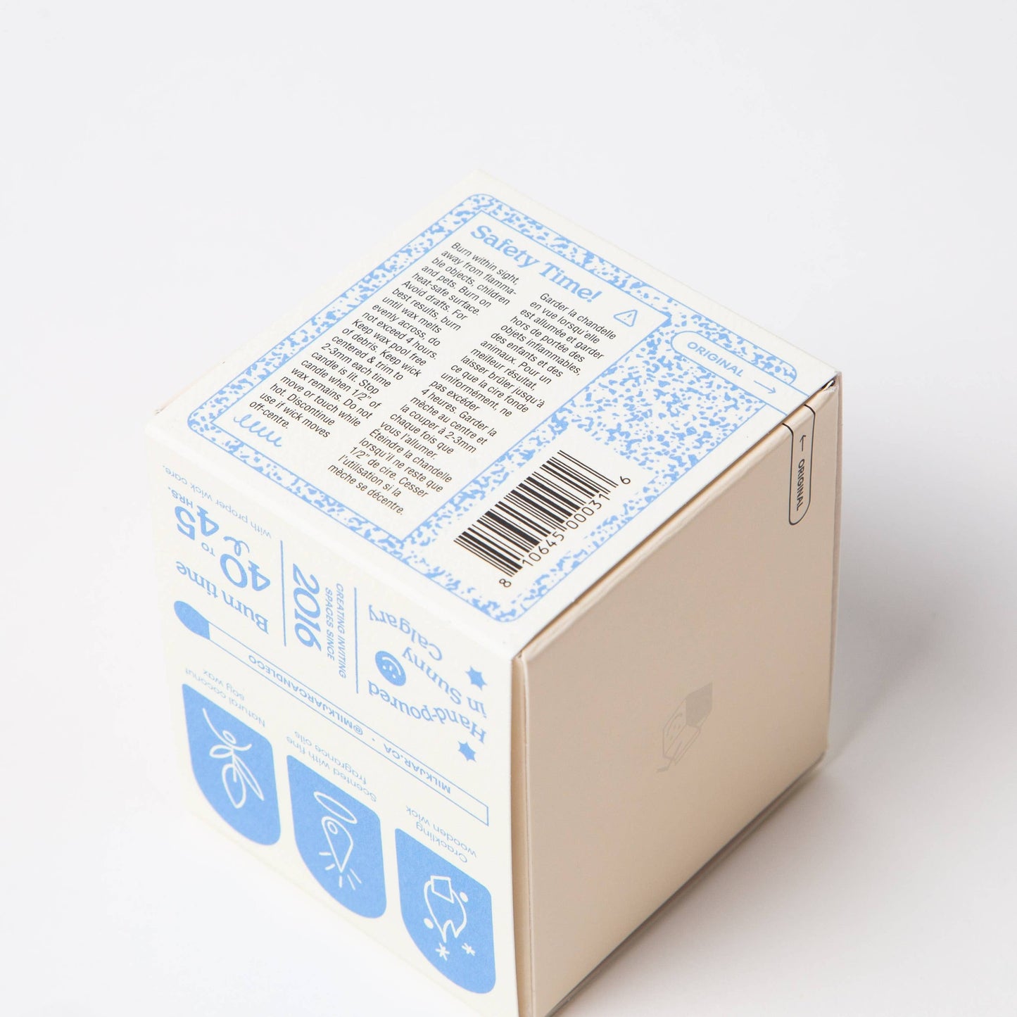 Milk Jar Candle Co Fresh Laundry - Rain, Cotton & Vanilla Coco Soy 8oz Candle