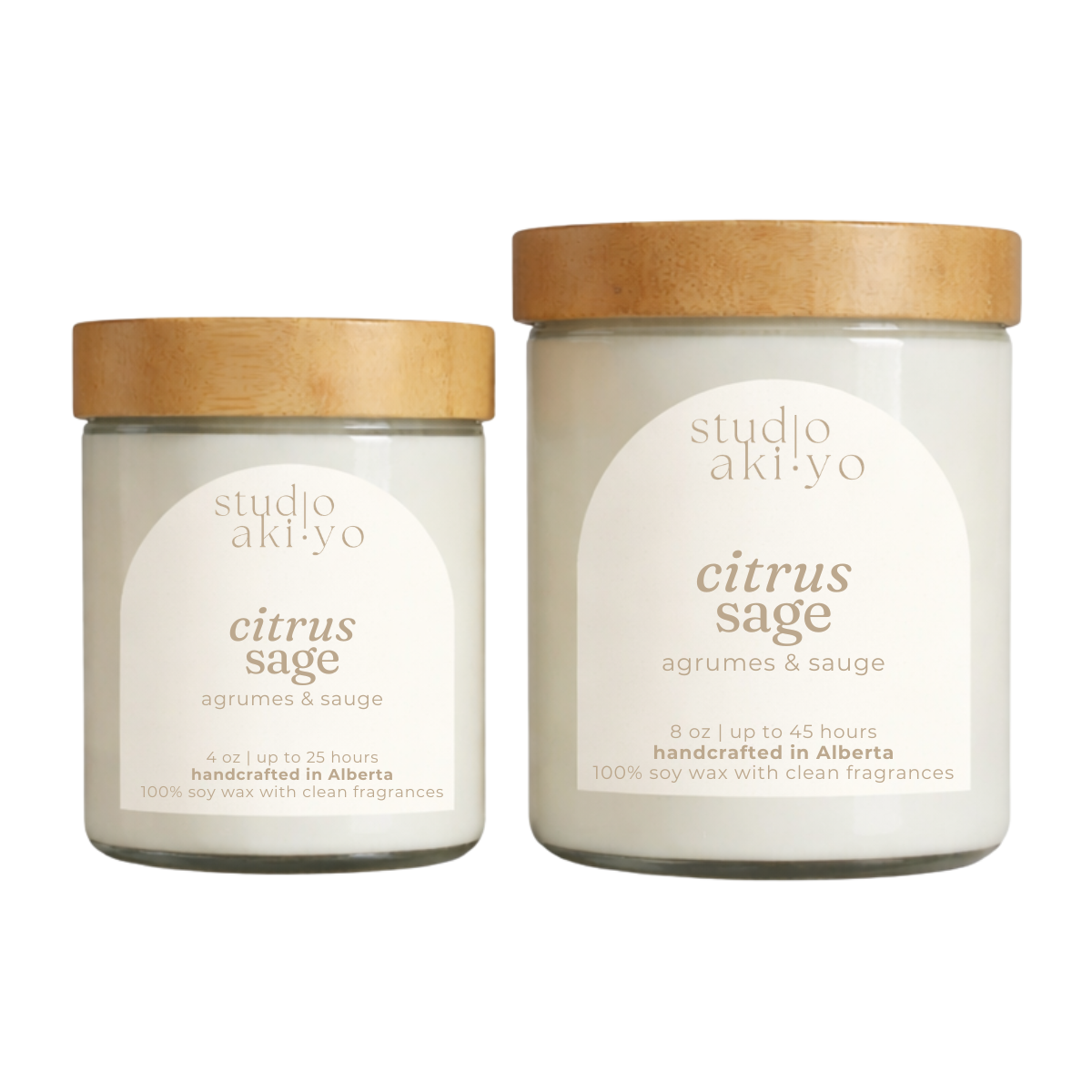 Citrus Sage Soy Wax Candle | Fresh Clean Scent | Spring Home